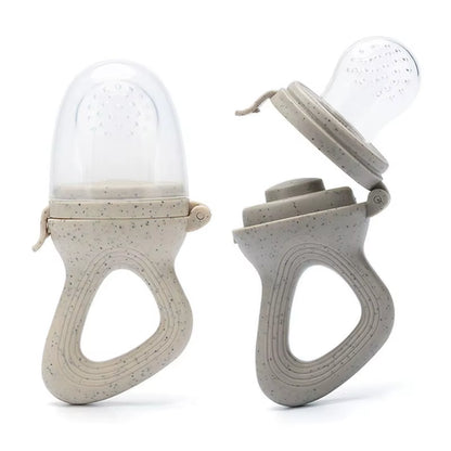 Silicone Baby Fruit Feeder with Cover - Perfect for Fresh Food, Vegetables, and Teething Relief!