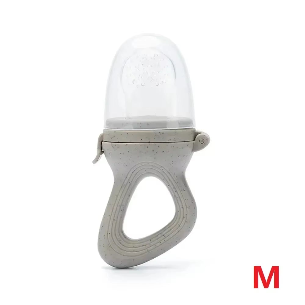 Silicone Baby Fruit Feeder with Cover - Perfect for Fresh Food, Vegetables, and Teething Relief!