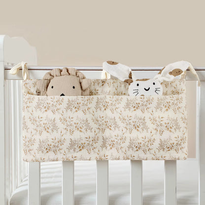 Stylish Baby Crib Organizer with 2 Pockets - Perfect for Diapers, Toys, and Essentials!