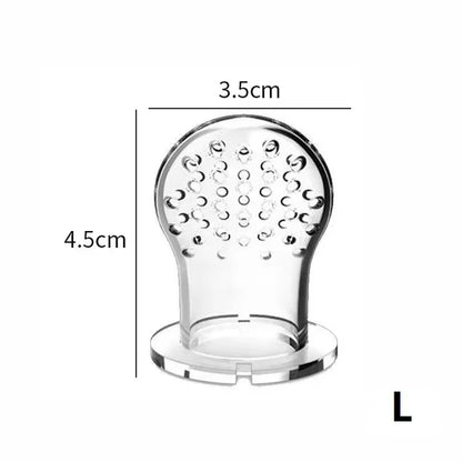Silicone Baby Fruit Feeder with Cover - Perfect for Fresh Food, Vegetables, and Teething Relief!
