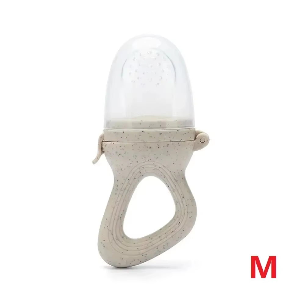 Silicone Baby Fruit Feeder with Cover - Perfect for Fresh Food, Vegetables, and Teething Relief!