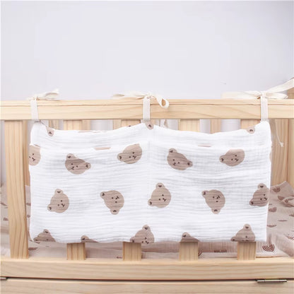 Stylish Baby Crib Organizer with 2 Pockets - Perfect for Diapers, Toys, and Essentials!