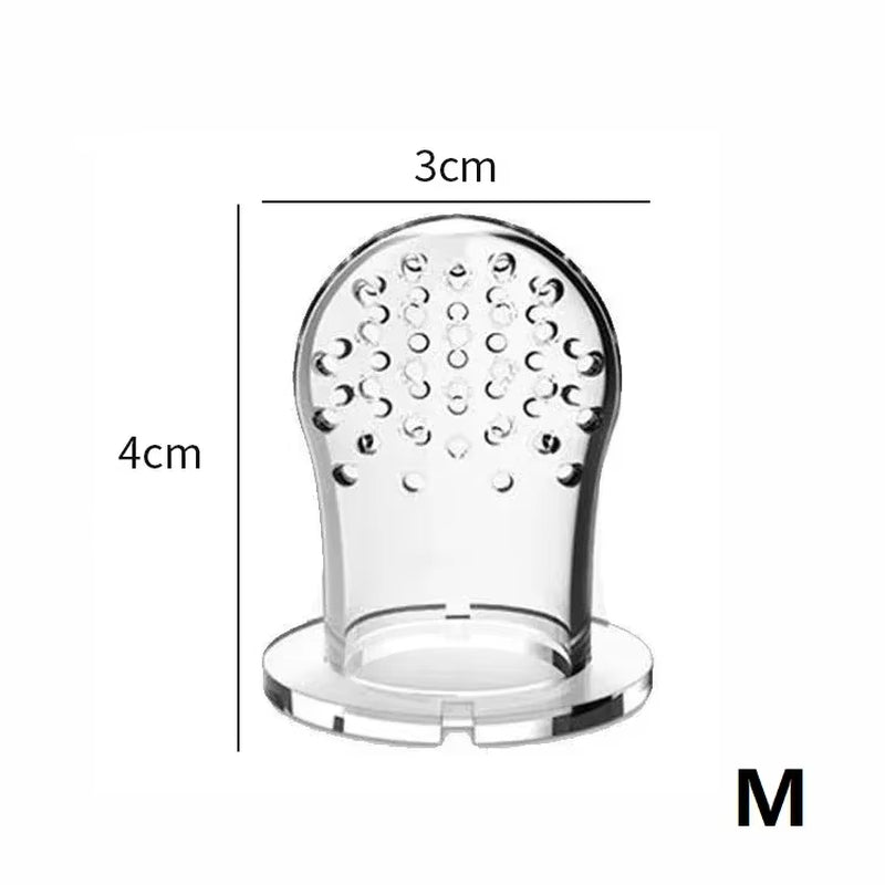 Silicone Baby Fruit Feeder with Cover - Perfect for Fresh Food, Vegetables, and Teething Relief!