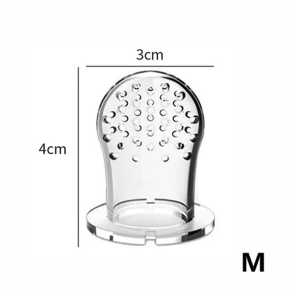 Silicone Baby Fruit Feeder with Cover - Perfect for Fresh Food, Vegetables, and Teething Relief!