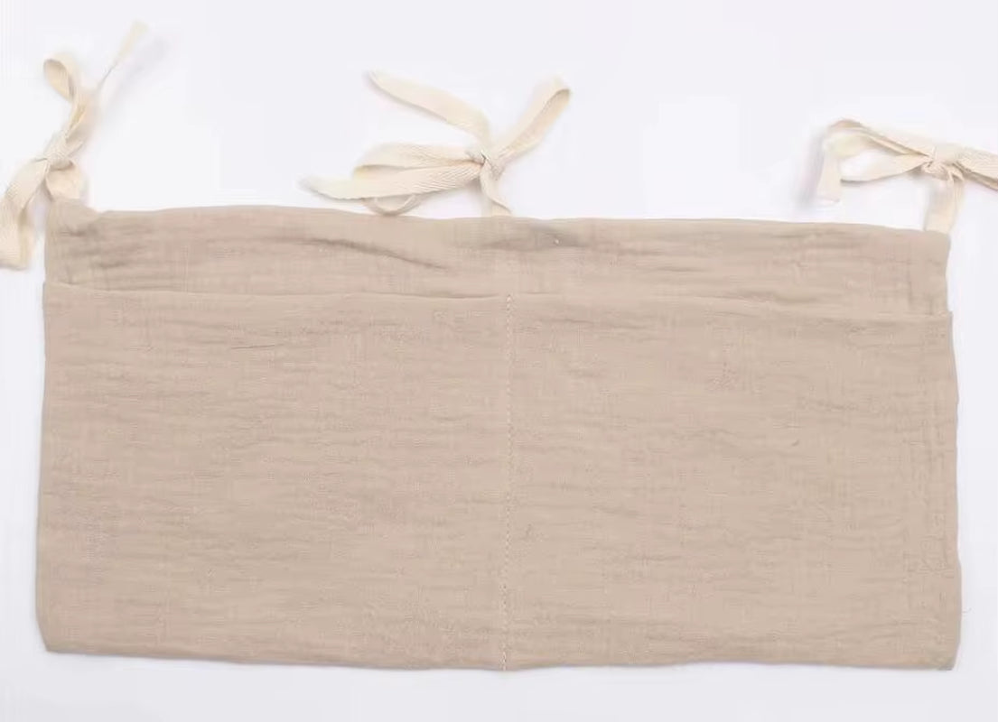 Stylish Baby Crib Organizer with 2 Pockets - Perfect for Diapers, Toys, and Essentials!